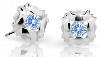 Cutie Jewellery Slušivé dětské náušnice z bílého zlata C2216-30-X-2 světle modrá