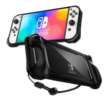 Spigen Rugged Armor Nintendo Switch OLED grip tok, fekete