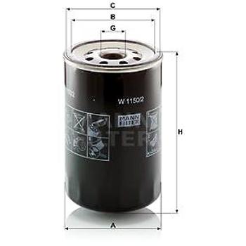 MANN-FILTER W1150/2 (W1150/2)