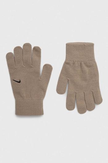 Rukavice Nike Knit Swoosh béžová barva