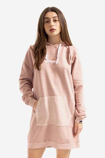 Bavlněné šaty Ellesse Triphala Dress růžová barva, mini, oversize, SGM13152-PINK