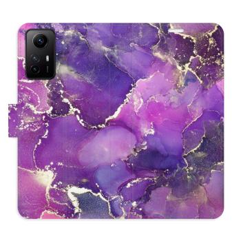 Flipové pouzdro iSaprio - Purple Marble - Xiaomi Redmi Note 12S