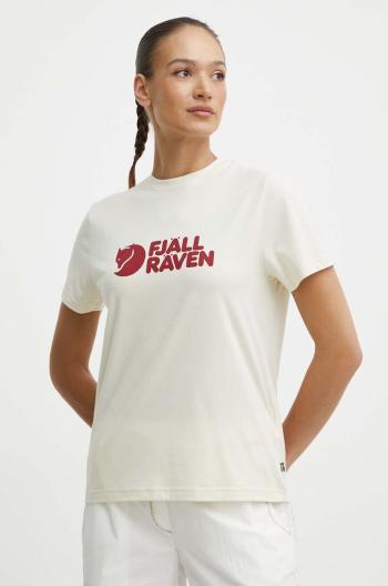 Tričko Fjallraven Fjällräven Logo Tee béžová barva, F87146