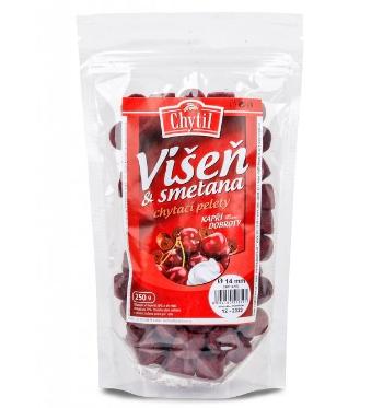 Chytil chytacie pelety s dierkou 250 g - príchuť višňa / smotana - priemer 20 mm