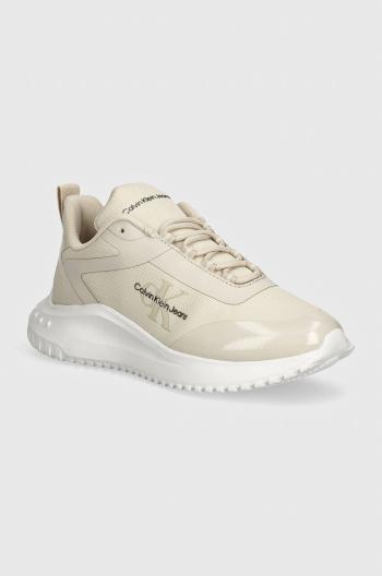 Sneakers boty Calvin Klein Jeans EVA RUNNER LOW LACE MIX ML WN černá barva, YW0YW01442