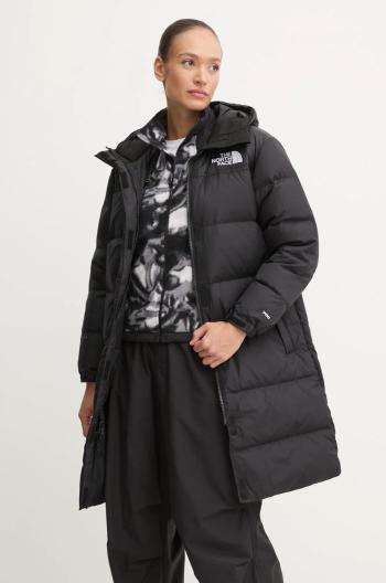 Péřová bunda The North Face Nuptse Parka dámská, černá barva, zimní, NF0A832K4H01