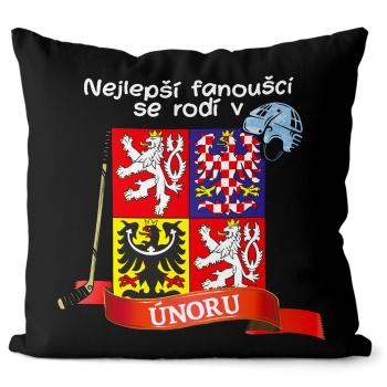 Polštář Nejlepší fanoušci – měsíce (Velikost: 40 x 40 cm, Měsíc: 02 - Únor)