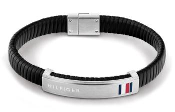 Tommy Hilfiger Moderní černý kožený náramek 2790349