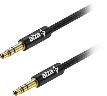 Audio kábel AlzaPower AluCore Audio 3,5 mm Jack (M) to 3,5 mm Jack (M) 1 m fekete