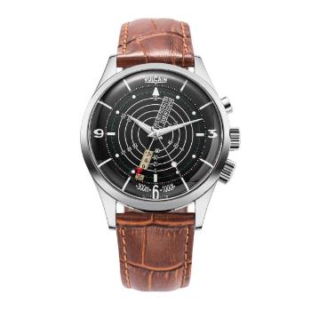 Vulcain Nautical Heritage - Black White Luminova - Brown Alligator