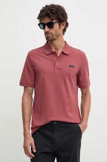 Polo tričko Calvin Klein oranžová barva, K10K111196