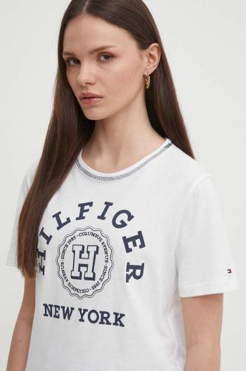 Bavlněné tričko Tommy Hilfiger bílá barva, WW0WW41575