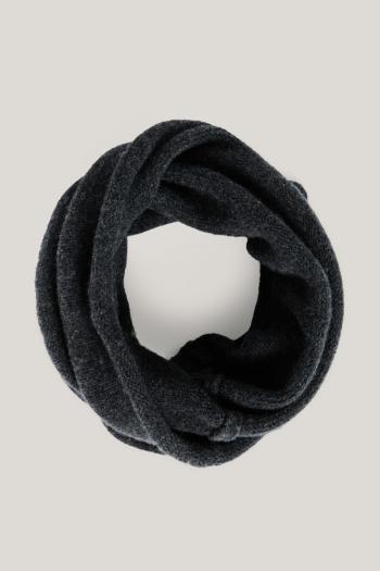 ŠÁLA GANT WOOL KNITTED SNOOD CHARCOAL MELANGE