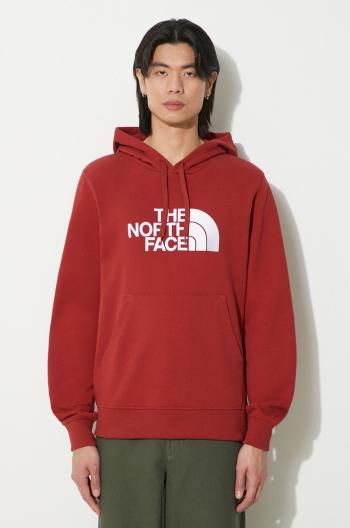 Bavlnená mikina The North Face M Light Drew Peak Pullover Hoodie pánska, bordová farba, s kapucňou, s potlačou, NF00A0TEPOJ1