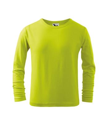 MALFINI Dětské tričko s dlouhým rukávem Long Sleeve - Limetková | 158 cm (12 let)