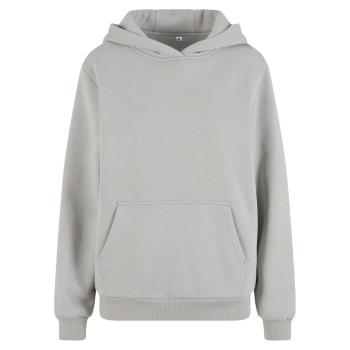 Build Your Brand Hebká dámská mikina přes hlavu Fluffy - Světlá asfaltová | 5XL