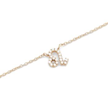 Daniel Wellington Stylový pozlacený náhrdelník znamení Lev Crystal Zodiac DW00400923