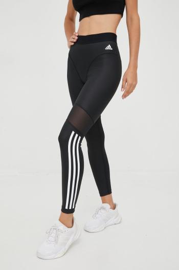 Tréninkové legíny adidas Performance Hyperglam dámské, černá barva, s potiskem