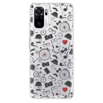 Odolné silikonové pouzdro iSaprio - Vintage Pattern 01 - black - Xiaomi Redmi Note 10 / Note 10S