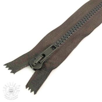 Zip kostěný dělitelný 70 cm dark brown