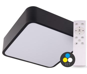 T-LED SMART TUYA Černé LED stropní svítidlo hranaté 500x500mm 48W CCT s DO 105470