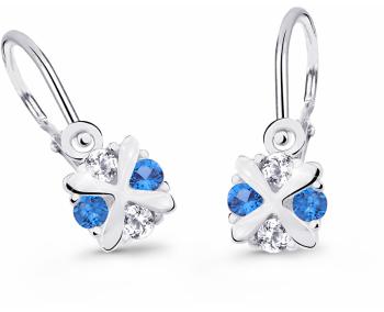 Cutie Jewellery Něžné dětské náušnice z bílého zlata C2753-10-X-2 modrá