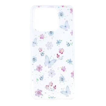 TopQ Kryt Glitter Xiaomi Redmi 10C Květy s motýlky 94662 (94662)