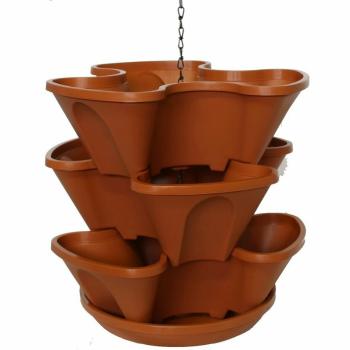 Cascadă suspendată, 3 piese, culoare teracota, teracotă, 33 cm