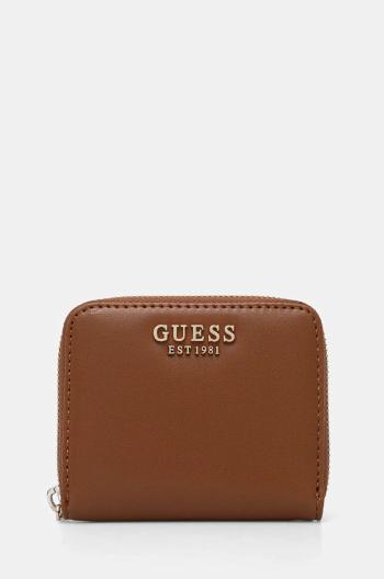 Peněženka Guess LAUREL hnědá barva, SWVC85 00137