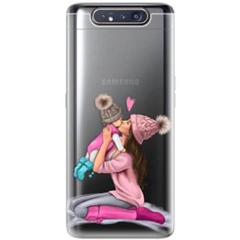 iSaprio Kissing Mom - Brunette and Girl pro Samsung Galaxy A80 (kmbrugirl-TPU2_GalA80)