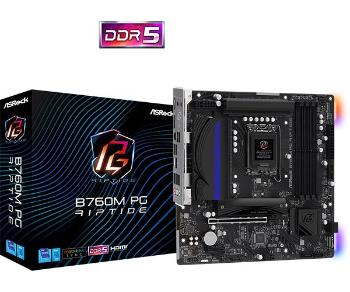 ASRock MB Sc LGA1700 B760M PG RIPTIDE, Intel B760, 4xDDR5, 1xDP, 1xHDMI, mATX