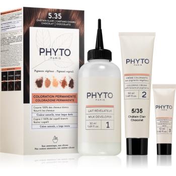 Phyto Color barva na vlasy s rostlinnými extrakty odstín 5.35 Chocolate light Brown 3 ks