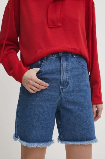 Džínové šortky Answear.LAB dámské, hladké, high waist