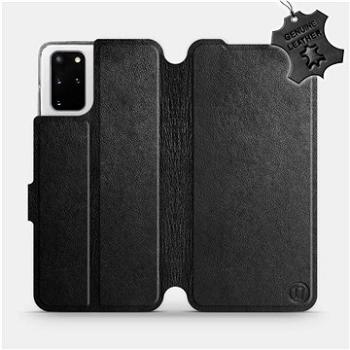 Flip pouzdro na mobil Samsung Galaxy S20 Plus - Černé - kožené - Black Leather (5903516171033)