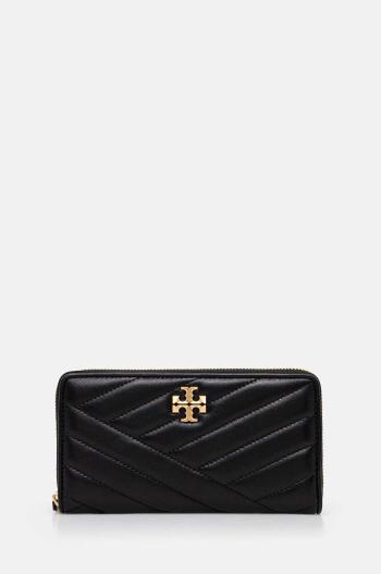 Peněženka Tory Burch Kira Chevron černá barva, 90348