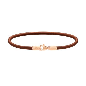 Daniel Wellington Slušivý hnědý kožený náramek St Mawes Perfect Pair DW9980051 20,5 cm