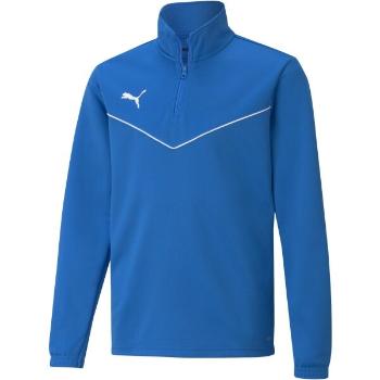 Puma TEAMRISE 1 4 ZIP TOP Chlapecká mikina, modrá, velikost