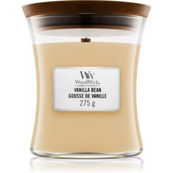 Woodwick Vanilla Bean vonná svíčka s dřevěným knotem 275 g