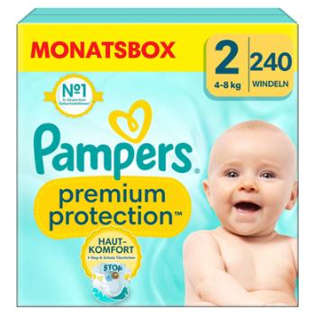 Pampers Premium Protection , New Baby velikost 2 Mini, 4-8 kg, měsíční balení (1x 240 plen)