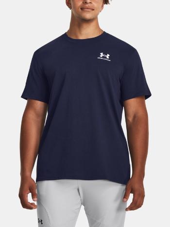 Under Armour UA M Logo Emb Heavyweight SS Triko Modrá