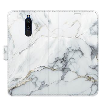 Flipové pouzdro iSaprio - SilverMarble 15 - Xiaomi Redmi 8