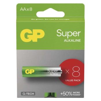 EMOS Alkalická baterie GP Super AA (LR6), 8ks B01218