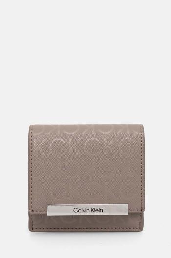 Peněženka Calvin Klein šedá barva, K60K612443