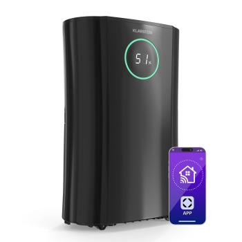 Klarstein DryFy ProConnect 24L odvlhčovač vzduchu, 24 l/den, 36 m², WiFi, Aplikace, LED indikátor, 24-hodinový časovač