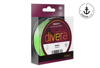 Delphin Šňůra Divera Feeder fluo zelená - 0,08mm 8lbs 150m