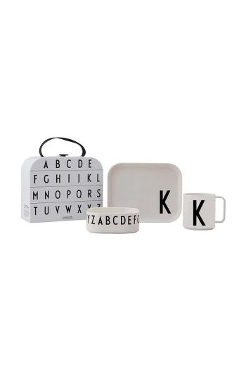 Dětský snídaňový set Design Letters Classics in a suitcase K 4-pack