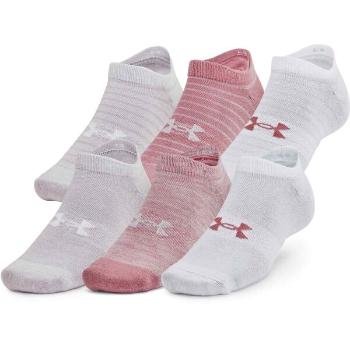 Under Armour ESSENTIAL NO SHOW 6PK Unisex ponožky, bílá, velikost