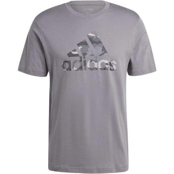 adidas CAMO BADGE OF SPORT TEE Pánské tričko, šedá, velikost