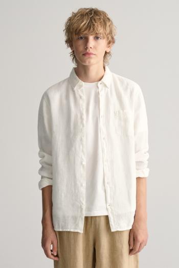 KOŠILE GANT REG. LINEN LS BD SHIRT WHITE