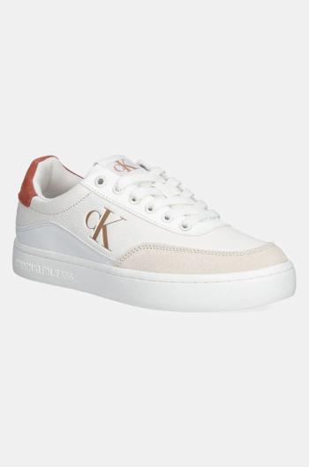 Sneakers boty Calvin Klein Jeans CLASSIC CUPSOLE LACEUP LOW LTH bílá barva, YW0YW01668